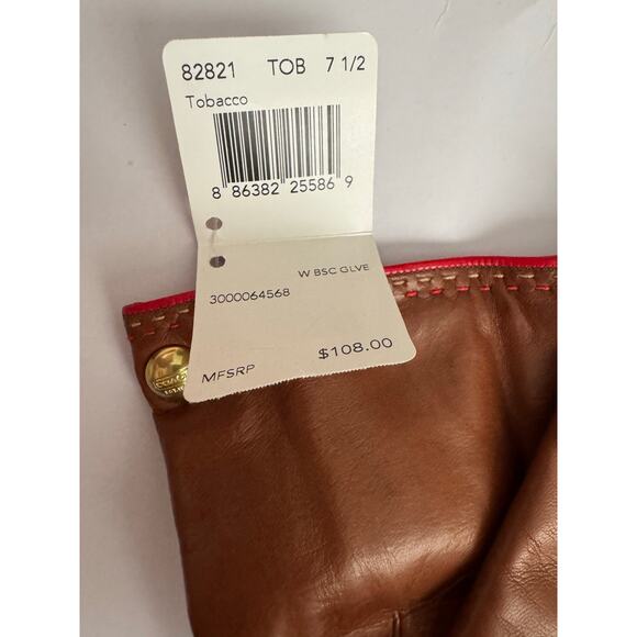 Coach Womens 82822 Tobacco Brown Leather Cashmere
Gloves Size 7.5 NWT! - Picture 7 of 7